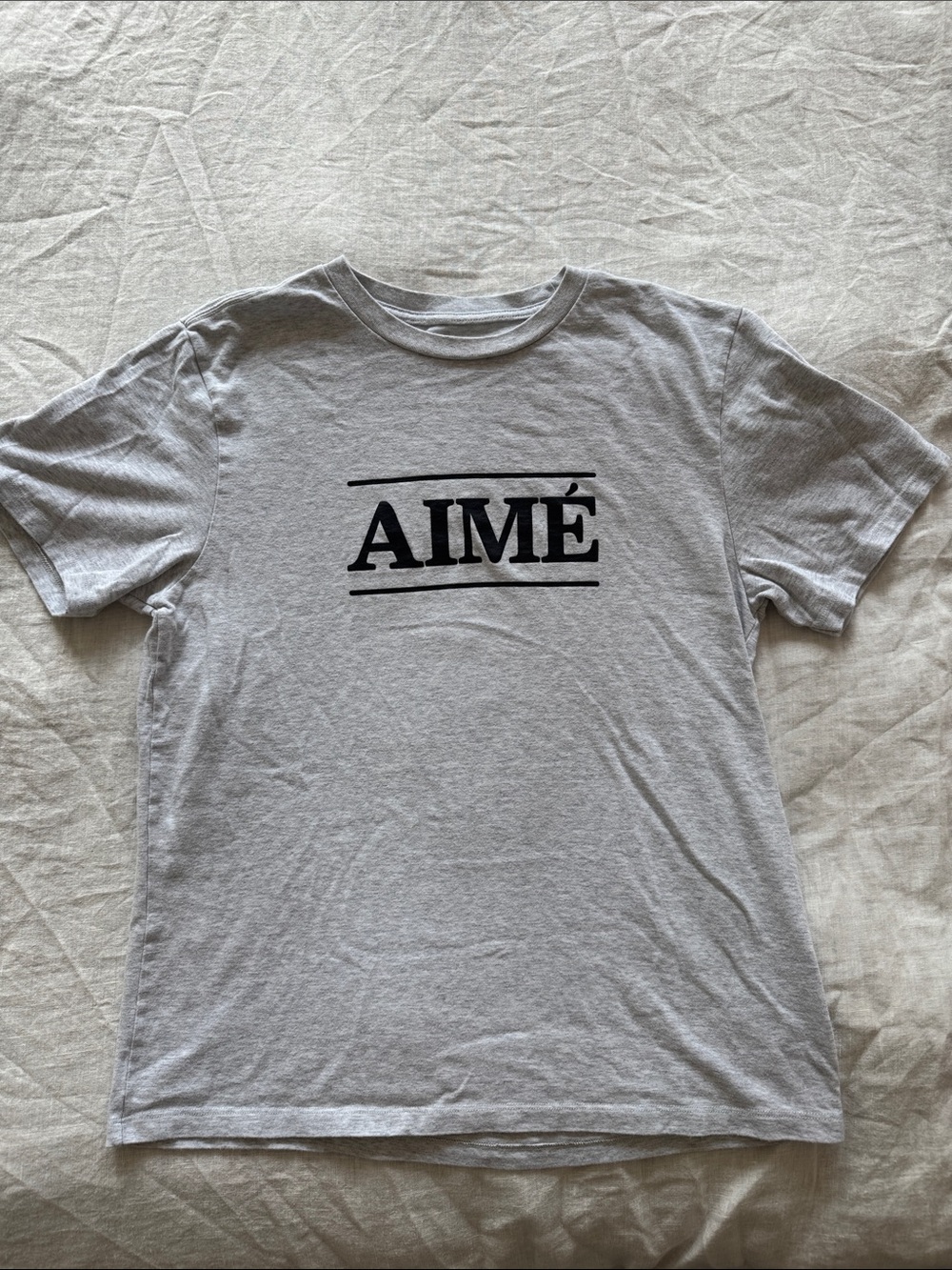 Aime Leon Dore Gray Graphic Tee - Classic Logo Crewneck